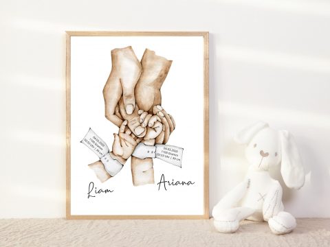 Personalisiertes Geschwister Poster