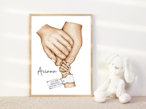 Personalisiertes Birth Poster Baby