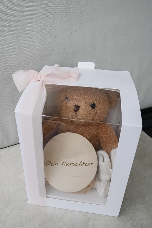 Teddy Geschenkbox zur Geburt personalisiert