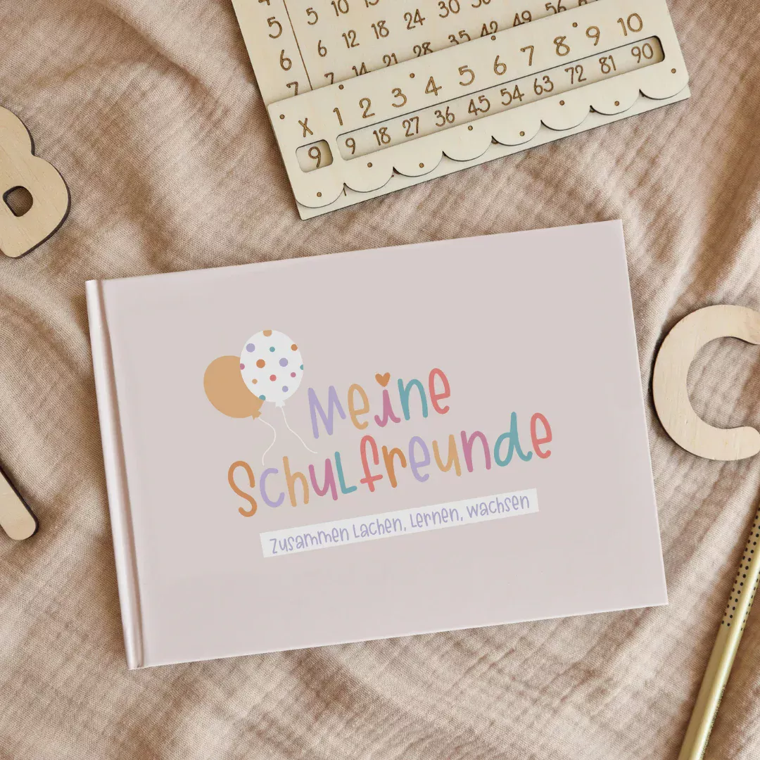 Freundebuch Schule Meine Schulfreunde mit Hardcover für 24 Schulfreunde