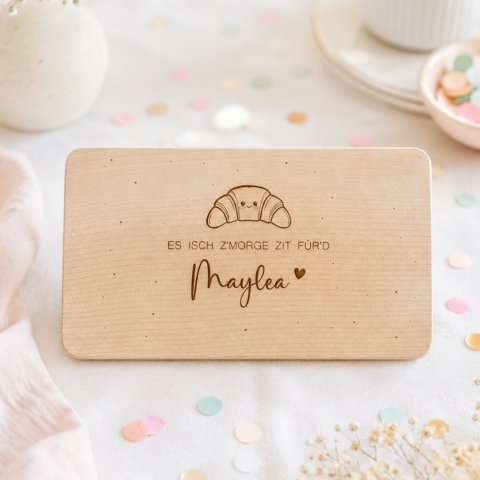 Personalisiertes Frühstücksbrett Kinder mit Motiv