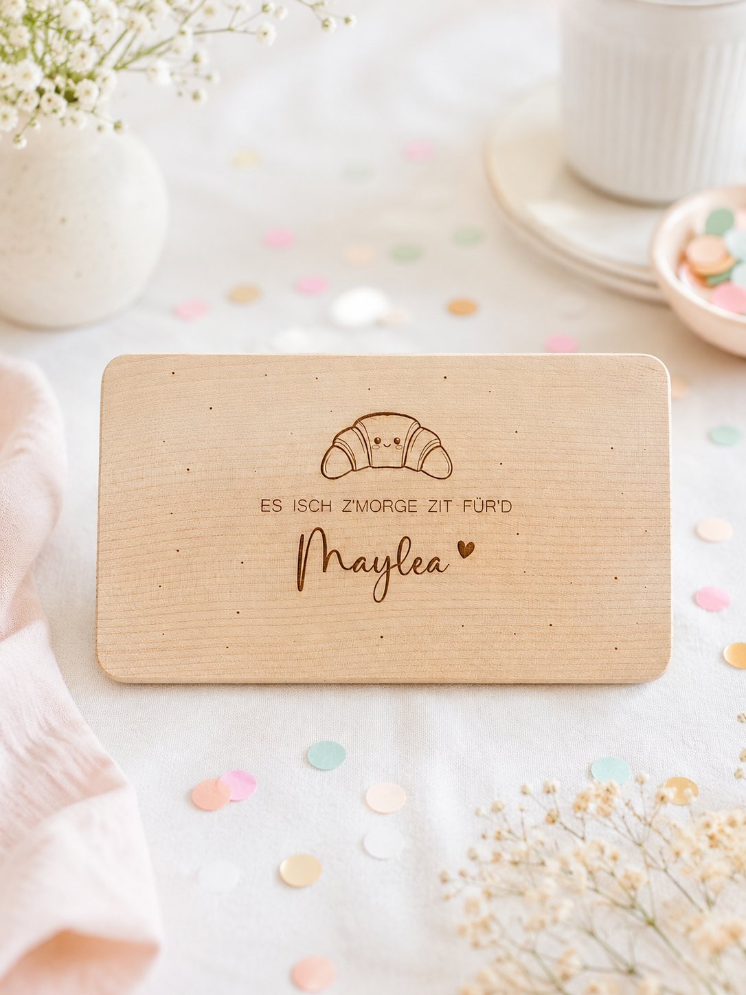 Personalisiertes Frühstücksbrett Kinder mit Motiv