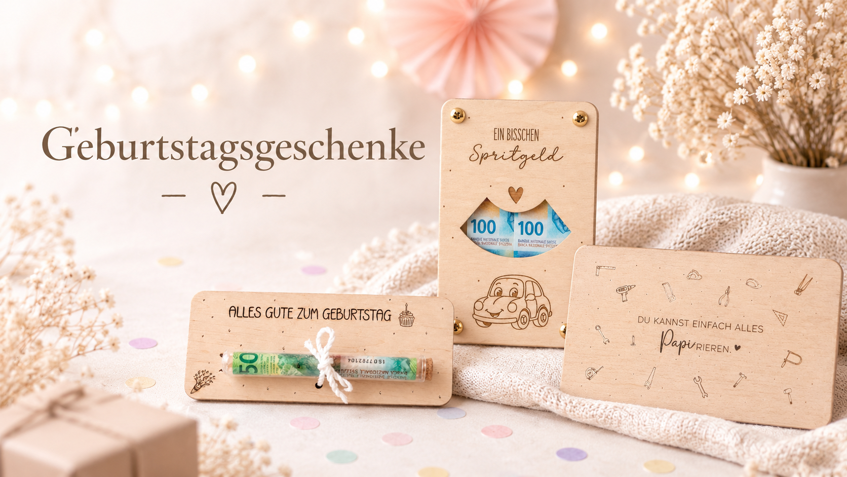 Geburtstagsgeschenke aus Holz